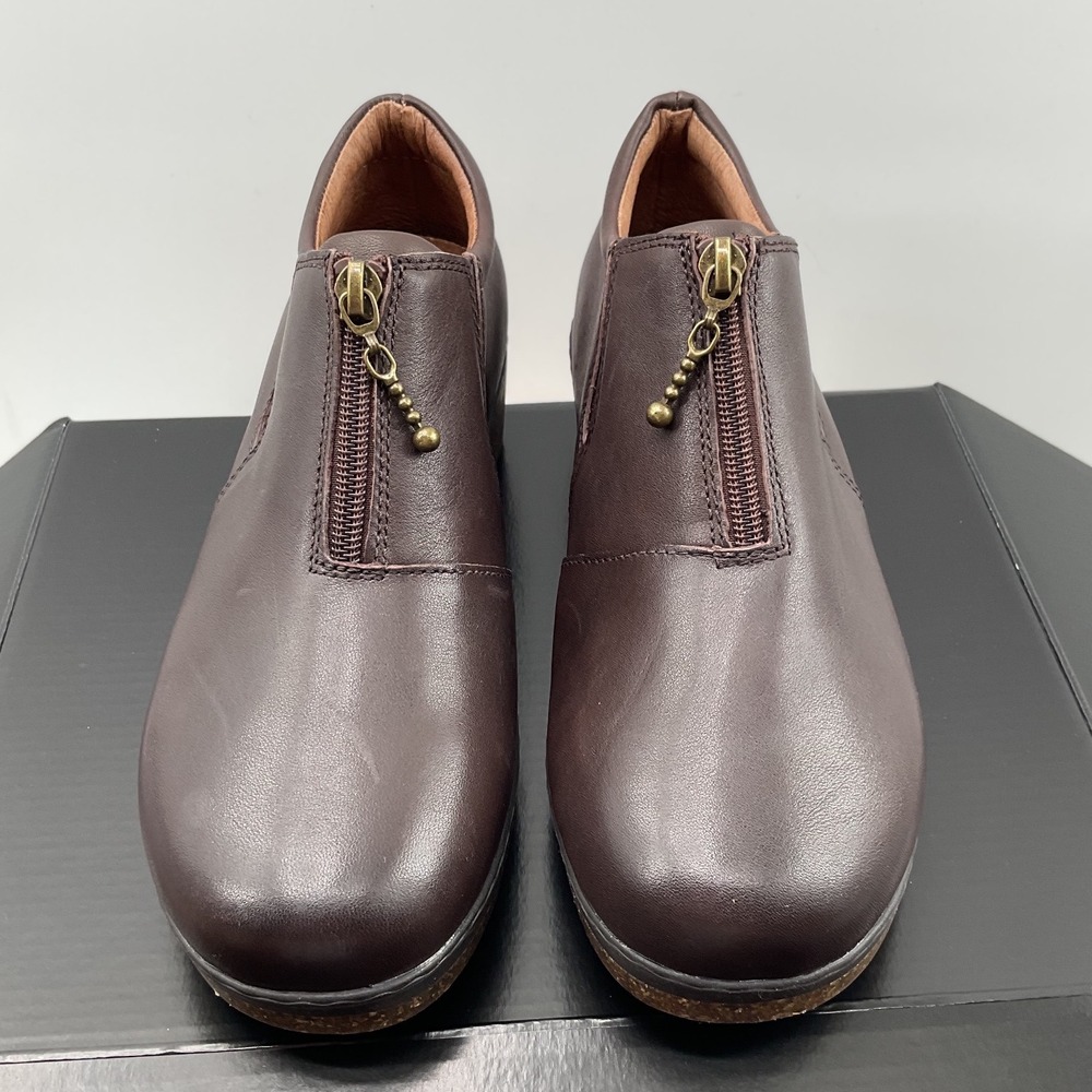 Josef Seibel Brown Leather Front Zip Wedge Ankle Boots 61609-033360 EU 37 US 7